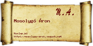 Mosolygó Áron névjegykártya